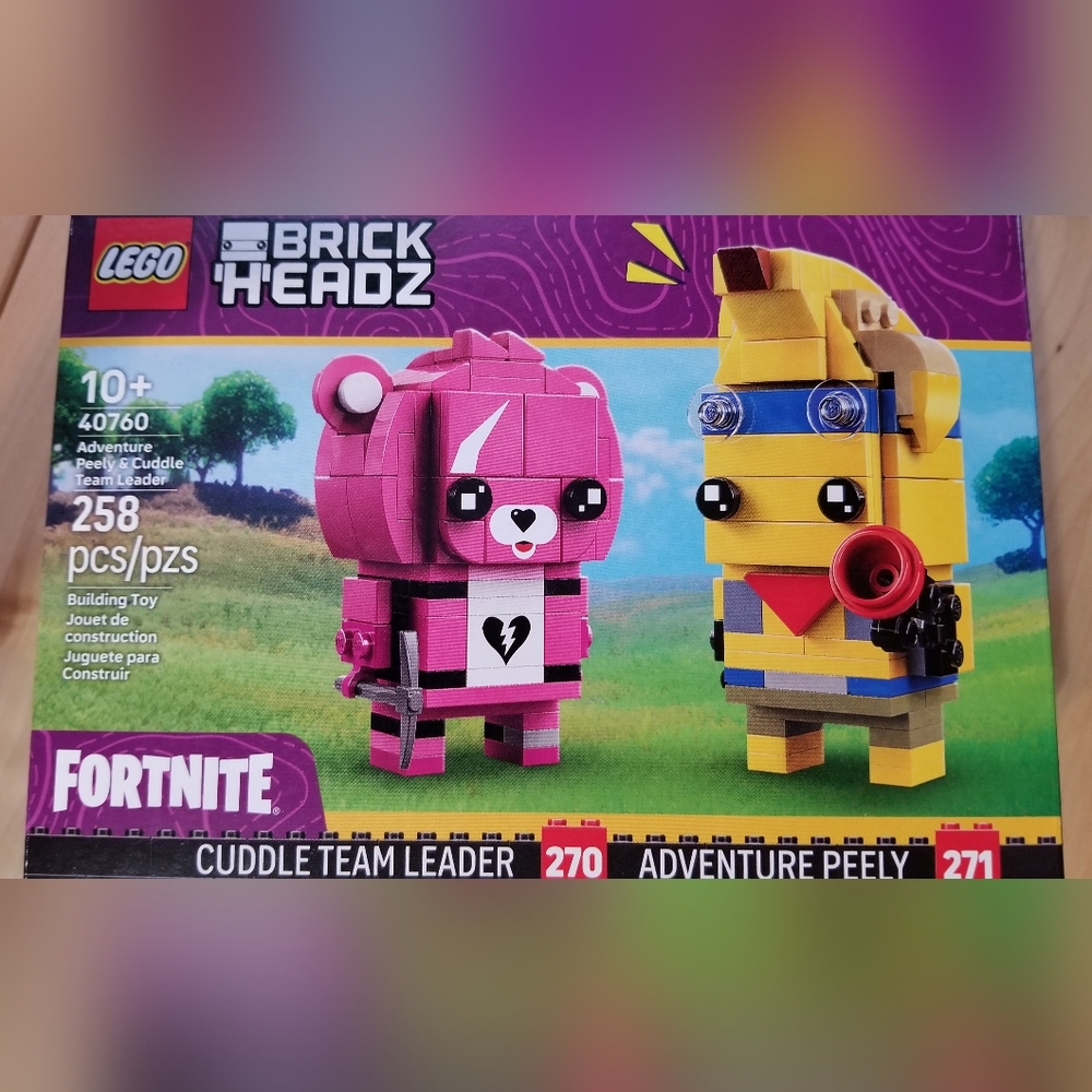 LEGO BrickHeadz Fortnite Cuddle Team Leader And Adventure Peely NWT 40760